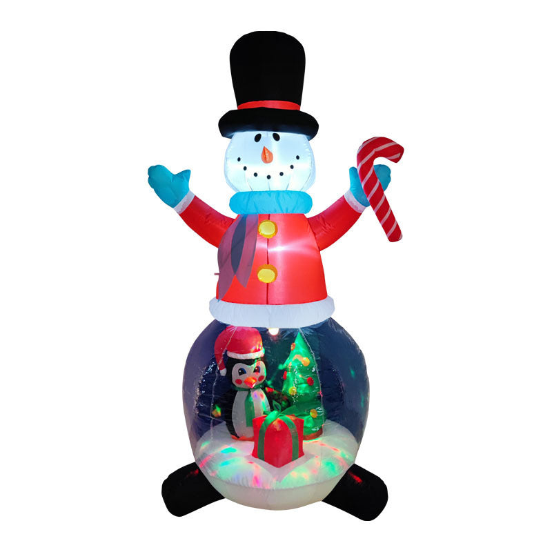 Babbo Natale Gonfiabile su Orso Polare con Illuminazione LED – Decorazione Natalizia per Esterni