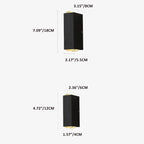 Lampada da Parete LED Rettangolare Moderna Minimalista in Alluminio per Esterni