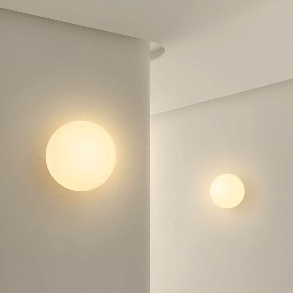 Applique da Parete in Vetro Rotondo Minimalista LED 1 Luce