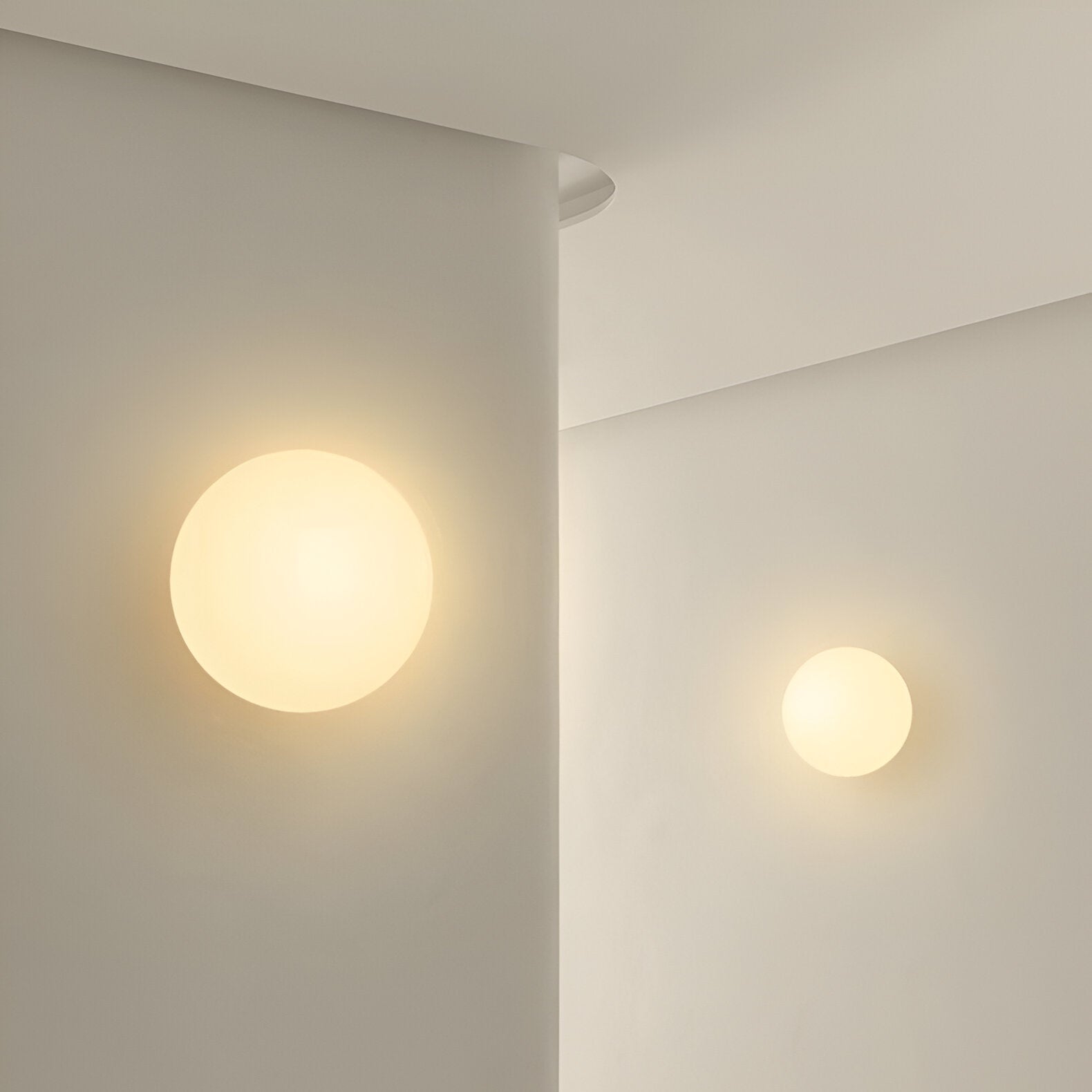 Applique da Parete in Vetro Rotondo Minimalista LED 1 Luce