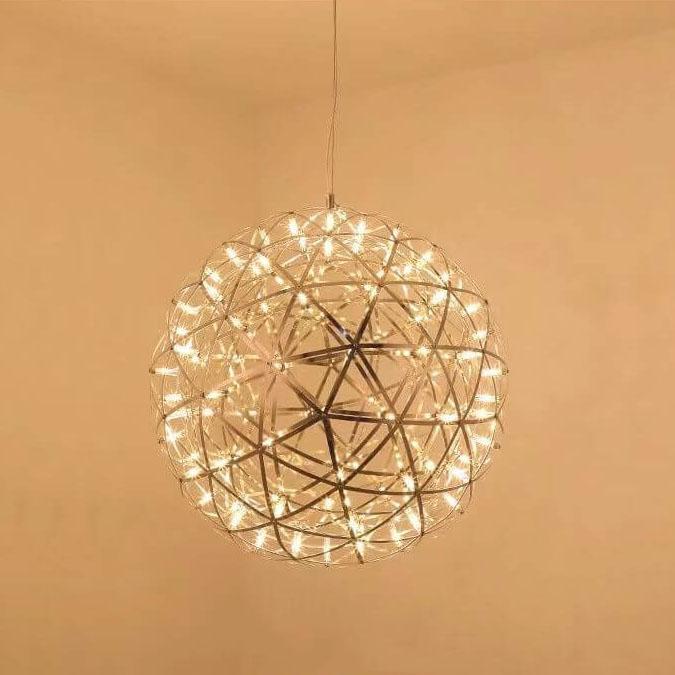 Lampadario Pendente Creativo Contemporaneo in Ferro con 12 Luci LED Fuochi d'Artificio per Soggiorno