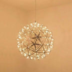Lampadario Pendente Creativo Contemporaneo in Ferro con 12 Luci LED Fuochi d'Artificio per Soggiorno