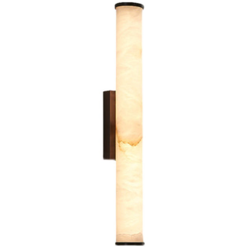 Applique da Parete LED 1 Luce in Marmo Spagnolo Minimalista Moderno con Rame