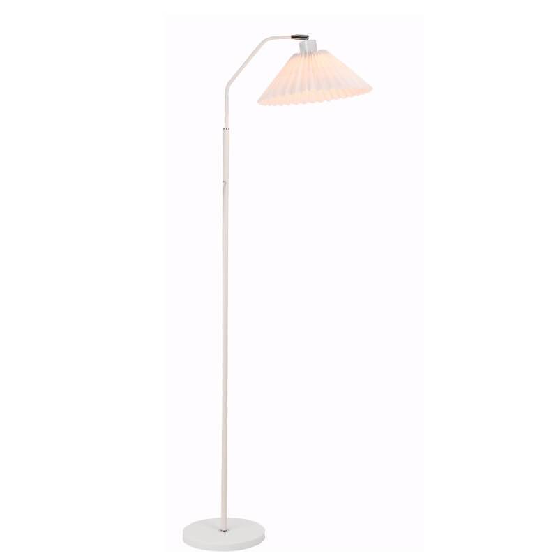 Lampada da terra con paralume plissettato in tessuto minimalista a 1 luce