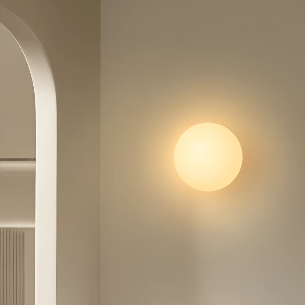 Applique da Parete in Vetro Rotondo Minimalista LED 1 Luce
