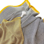 Plaid in Maglia con Frange – Coperta Decorativa per Divano