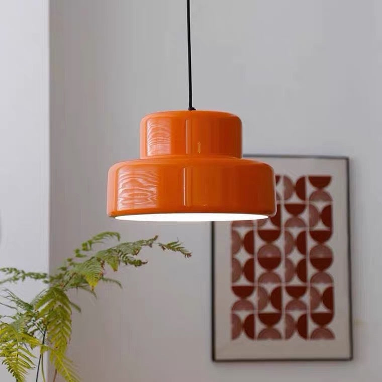 Lampada a Sospensione Arancione Modern Vintage Bauhaus