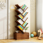 Libreria Rettangolare Creativa Contemporanea Eco-Friendly a 6/8/10/12 Ripiani per Casa e Ufficio
