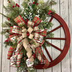 Coroncina di Natale Rustica – Decorazione Natalizia Rurale per Porta e Muro