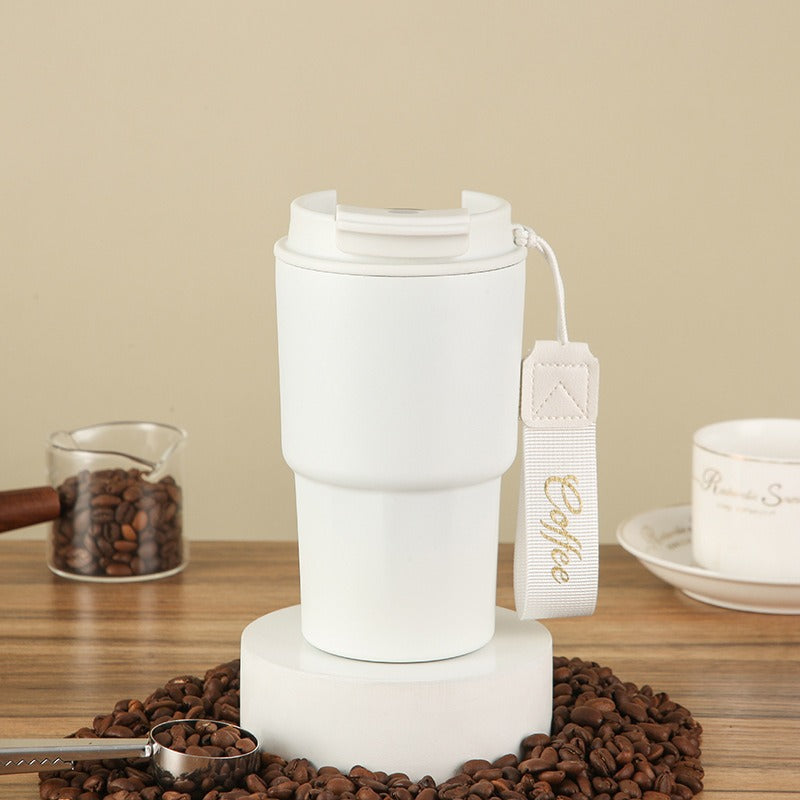 Bicchiere da Caffè per Donne con Coperchio in Silicone – Tazza da Viaggio Riutilizzabile