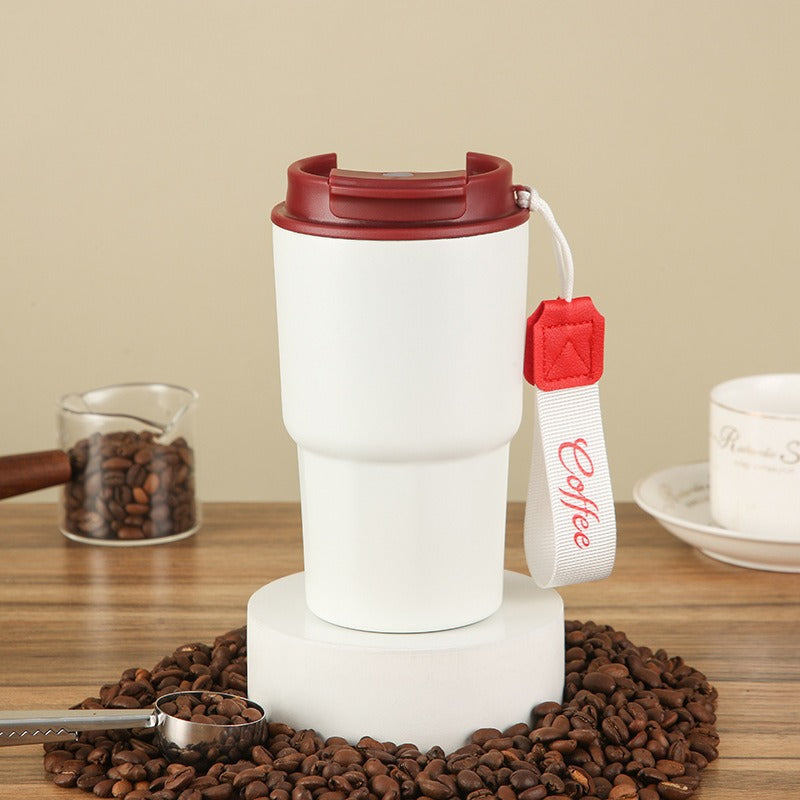 Bicchiere da Caffè per Donne con Coperchio in Silicone – Tazza da Viaggio Riutilizzabile