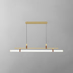 Inari Moderno Lampadario Lineare in Metallo, Nero/Oro