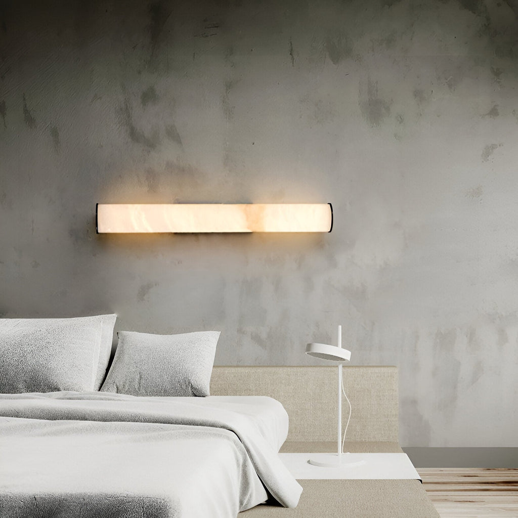Applique da Parete LED 1 Luce in Marmo Spagnolo Minimalista Moderno con Rame