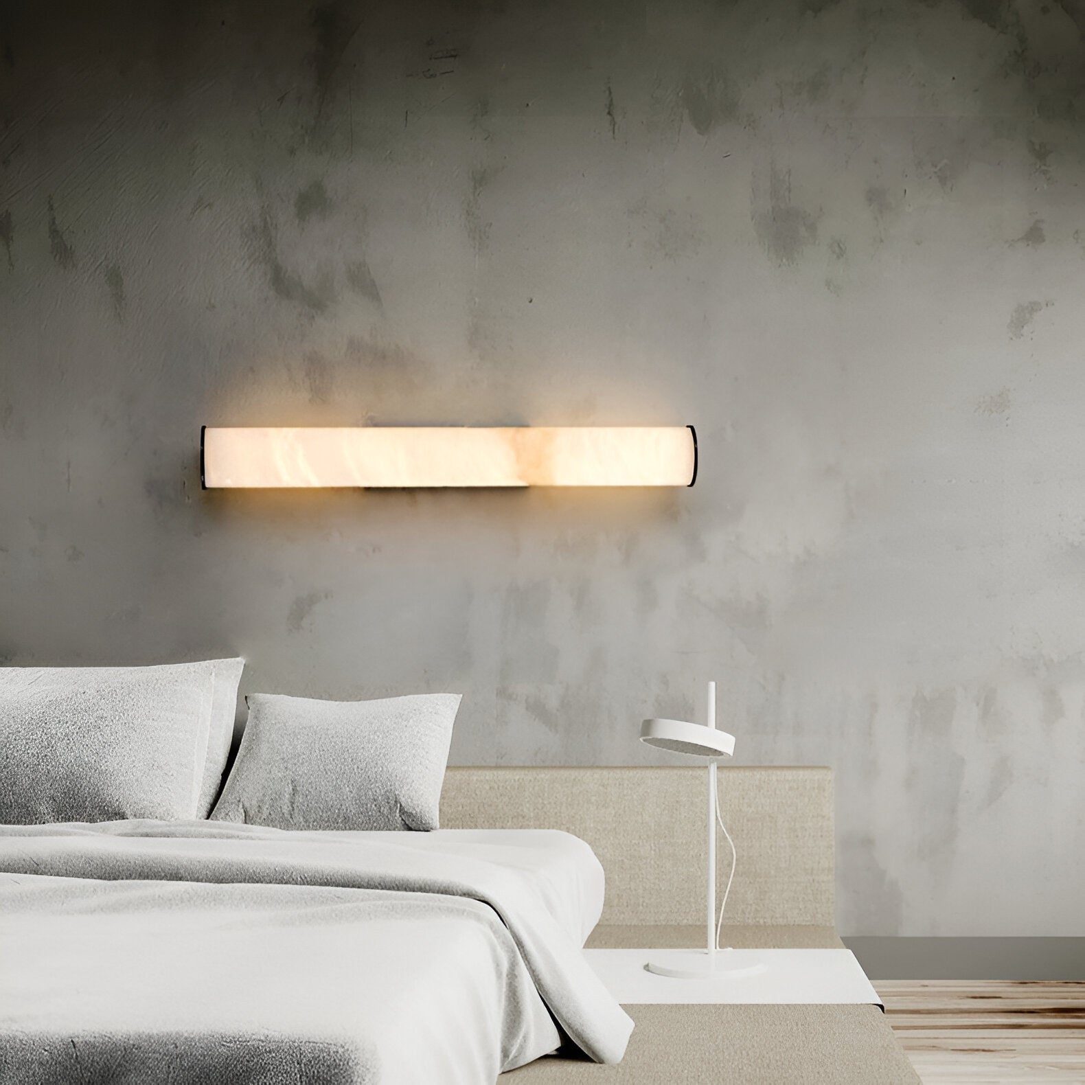 Applique da Parete LED 1 Luce in Marmo Spagnolo Minimalista Moderno con Rame