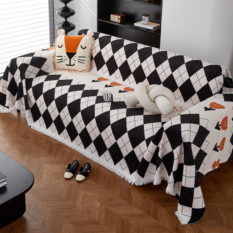 Coperta Decorativa Geruite – Plaid Morbido per Divano e Letto