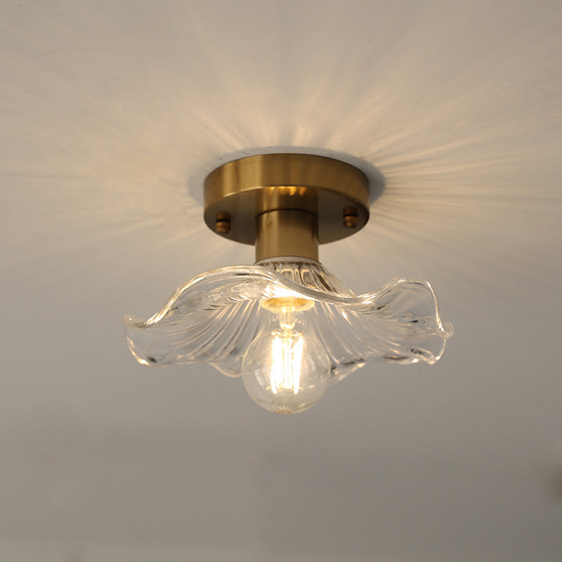 Lampada da soffitto floreale vintage