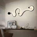 Lampada da Parete Curva LED Moderna in Alluminio a Forma di Serpente con 1 Luce