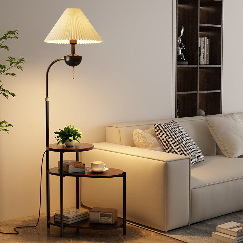 Lampada da Terra con Tavolino – Lampada di Design Salvaspazio per il Soggiorno