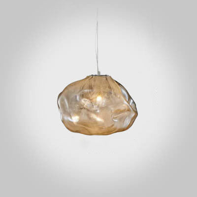 Lampada a sospensione a forma di nuvola minimalista moderna in vetro con 1 luce per soggiorno