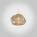 Lampada a sospensione a forma di nuvola minimalista moderna in vetro con 1 luce per soggiorno