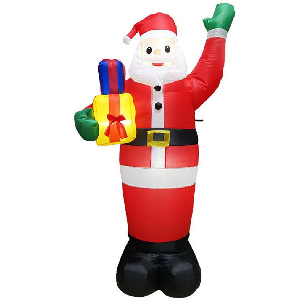 Babbo Natale Gonfiabile su Orso Polare con Illuminazione LED – Decorazione Natalizia per Esterni