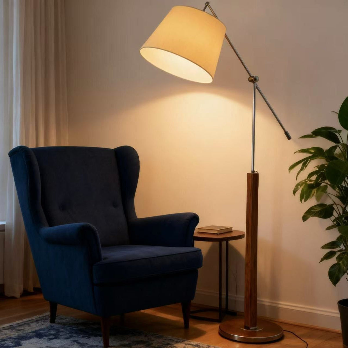 Lampada da Terra Regolabile con Braccio Girevole – Lampada di Design Funzionale