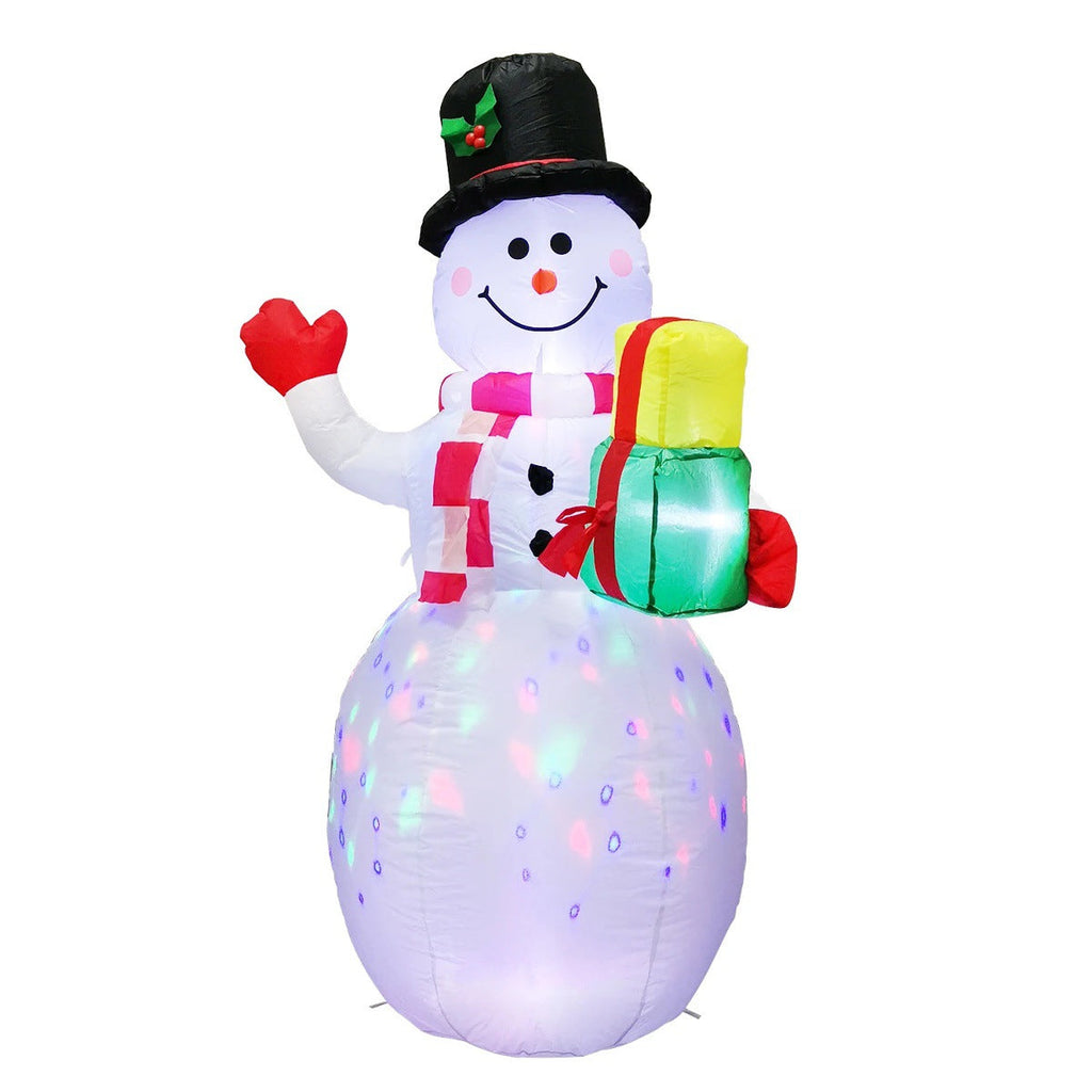 Babbo Natale Gonfiabile su Orso Polare con Illuminazione LED – Decorazione Natalizia per Esterni