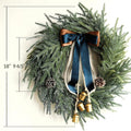 Ghirlanda di Natale con Fiocco Decorativo e Campanelli – Decorazione Festiva per la Porta