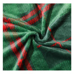 Plaid in Fleece di Peluche con Motivo Scozzese – Morbido e Caldo Plaid per Divano e Letto