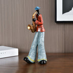 Statua in Resina di Musicista Jazz Decorazione Musicale