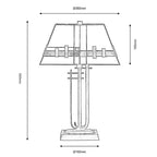 Lampada da Tavolo Tiffany Mardian di Oaks Lighting