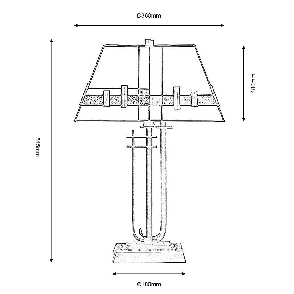 Lampada da Tavolo Tiffany Mardian di Oaks Lighting