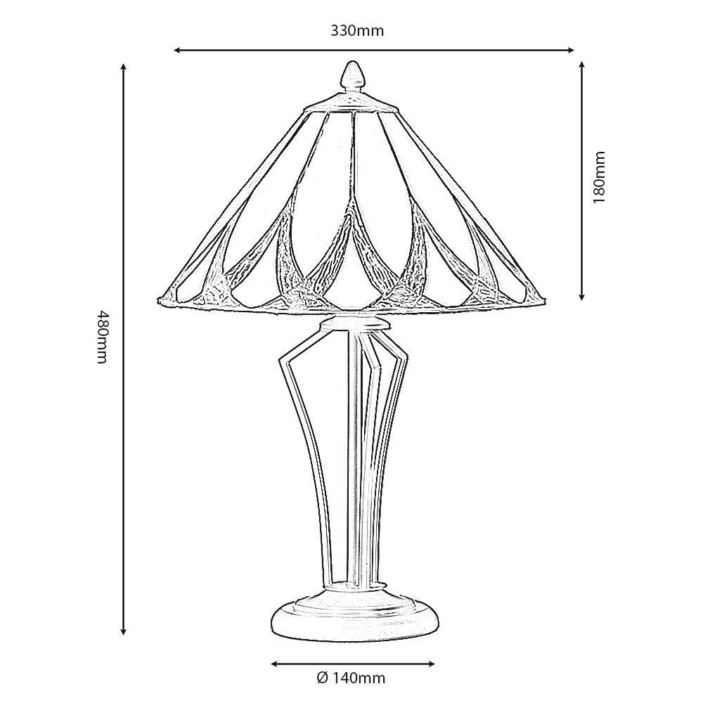 Lampada da Tavolo Tiffany Media Oaks Allanton