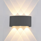Avelira | Moderno Applique da Esterno LED Up Down in Alluminio Nero Sabbiato con Luce Calda 3000K