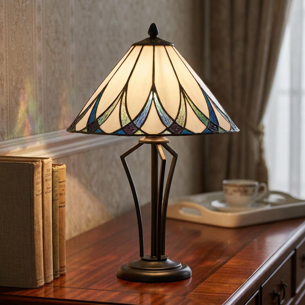 Lampada da Tavolo Tiffany Media Oaks Allanton
