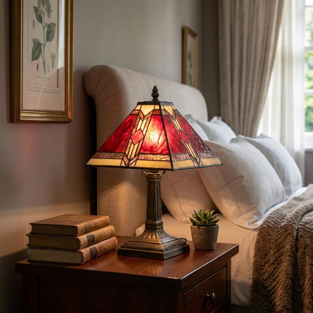 Lampada da Comodino Aztec Tiffany di Oaks Lighting