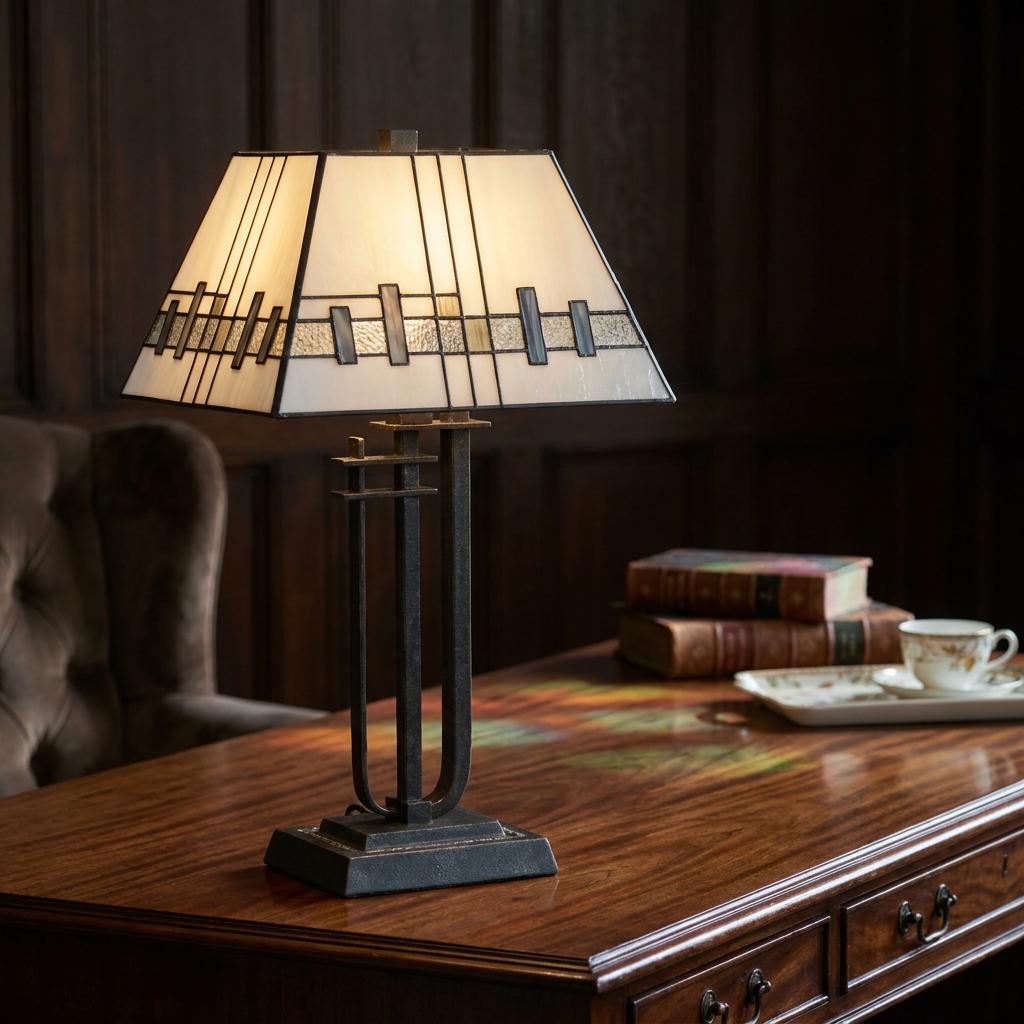 Lampada da Tavolo Tiffany Mardian di Oaks Lighting