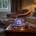 Lampada da Tavolo Tartaruga Tiffany Blu Oaks