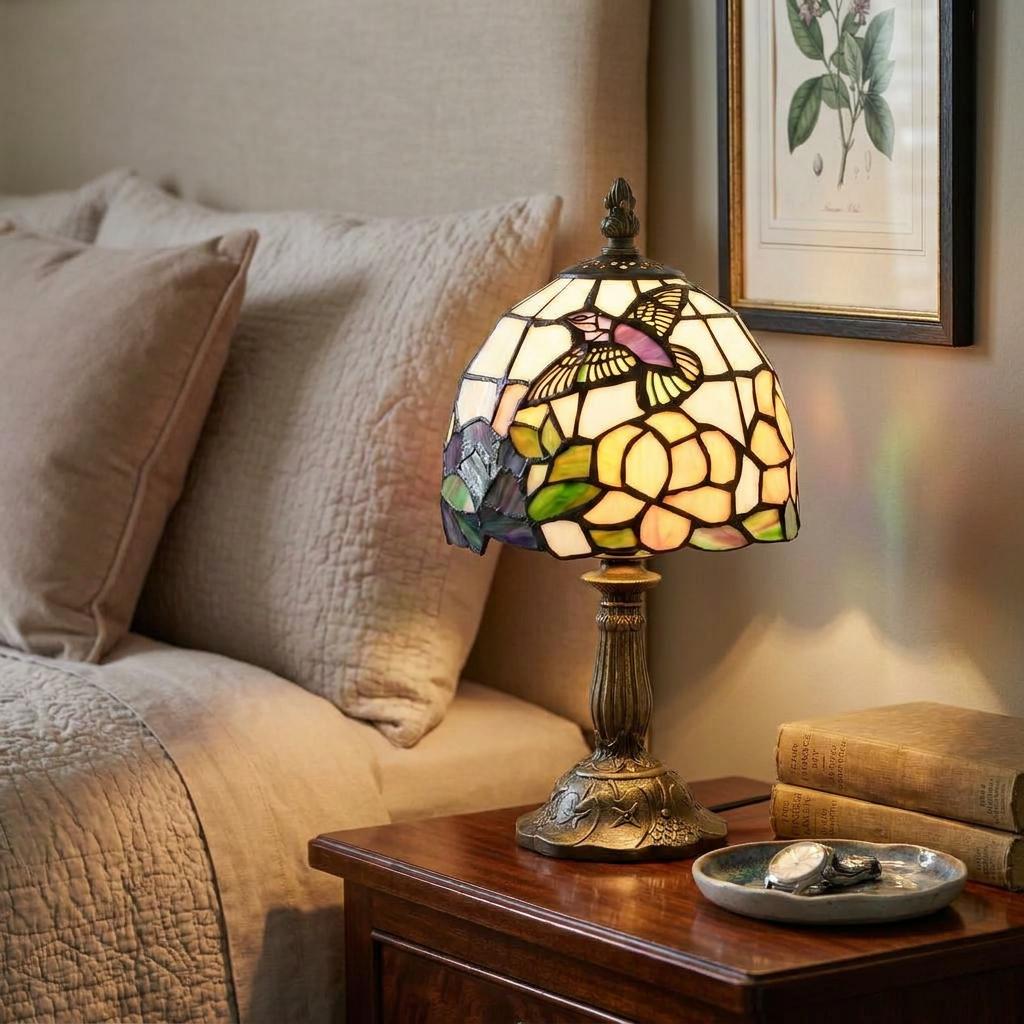 Lampada da Comodino Oaks Tiffany Colibrì