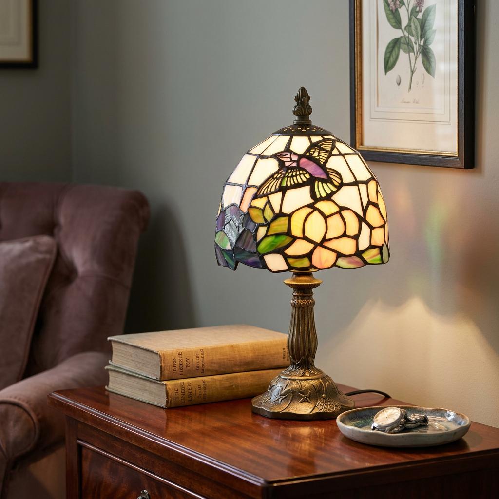 Lampada da Comodino Oaks Tiffany Colibrì