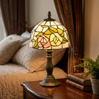 Lampada da comodino Oaks Tiffany Rosa e Gialla a Fiori