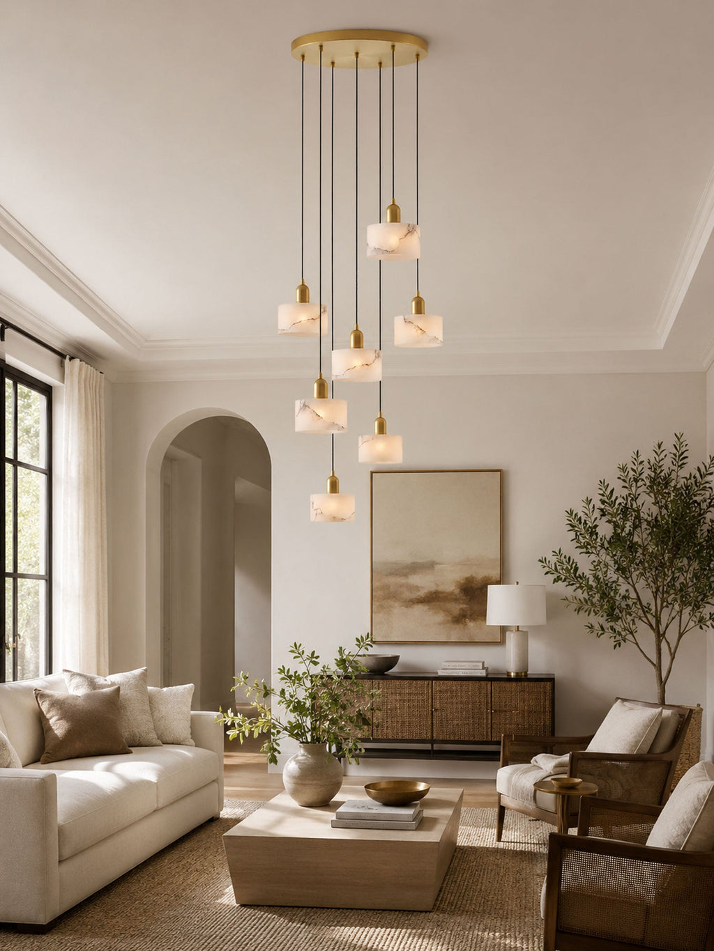 Lampada a sospensione Odyssey Alabaster