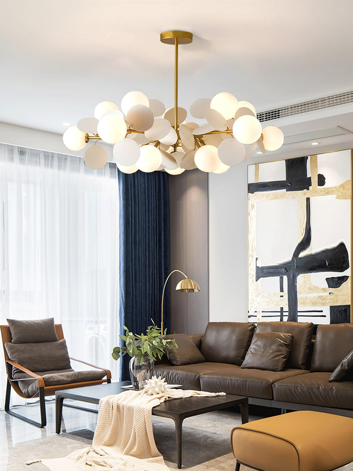 Lampadario Albero Bianco