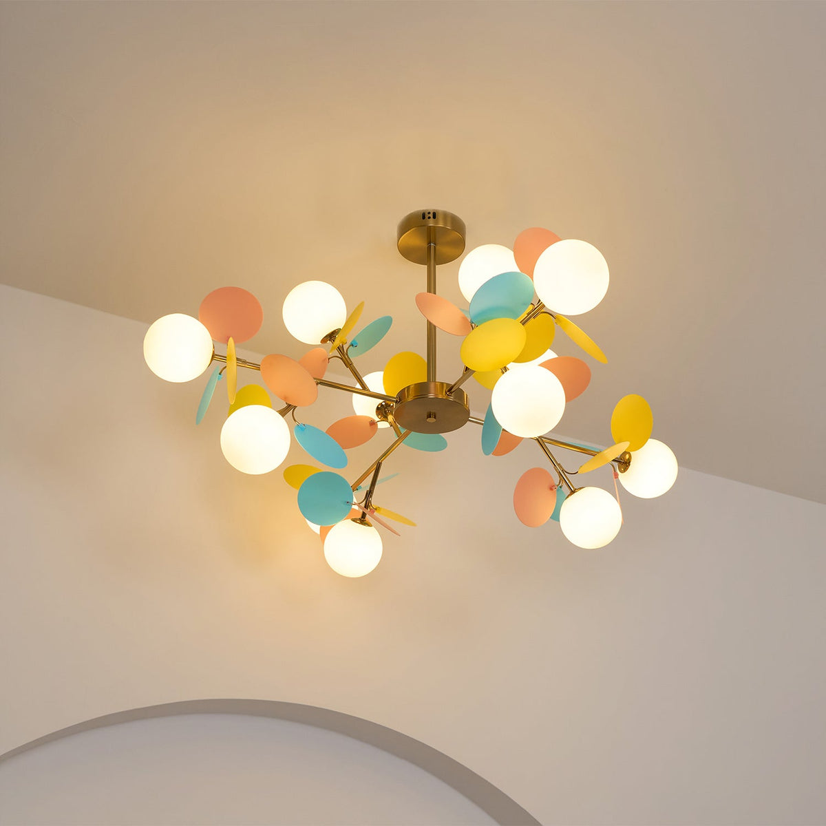 Lampadario Albero Bianco