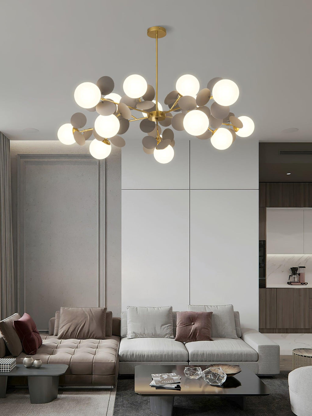 Lampadario Albero Bianco