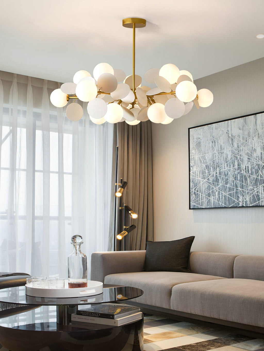 Lampadario Albero Bianco