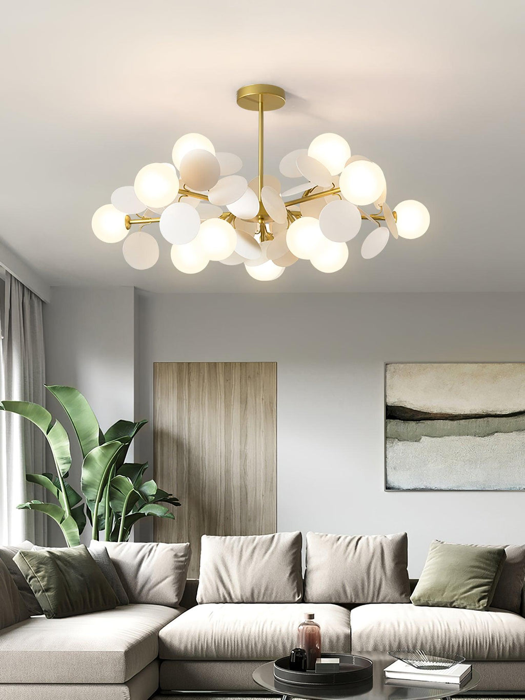 Lampadario Albero Bianco