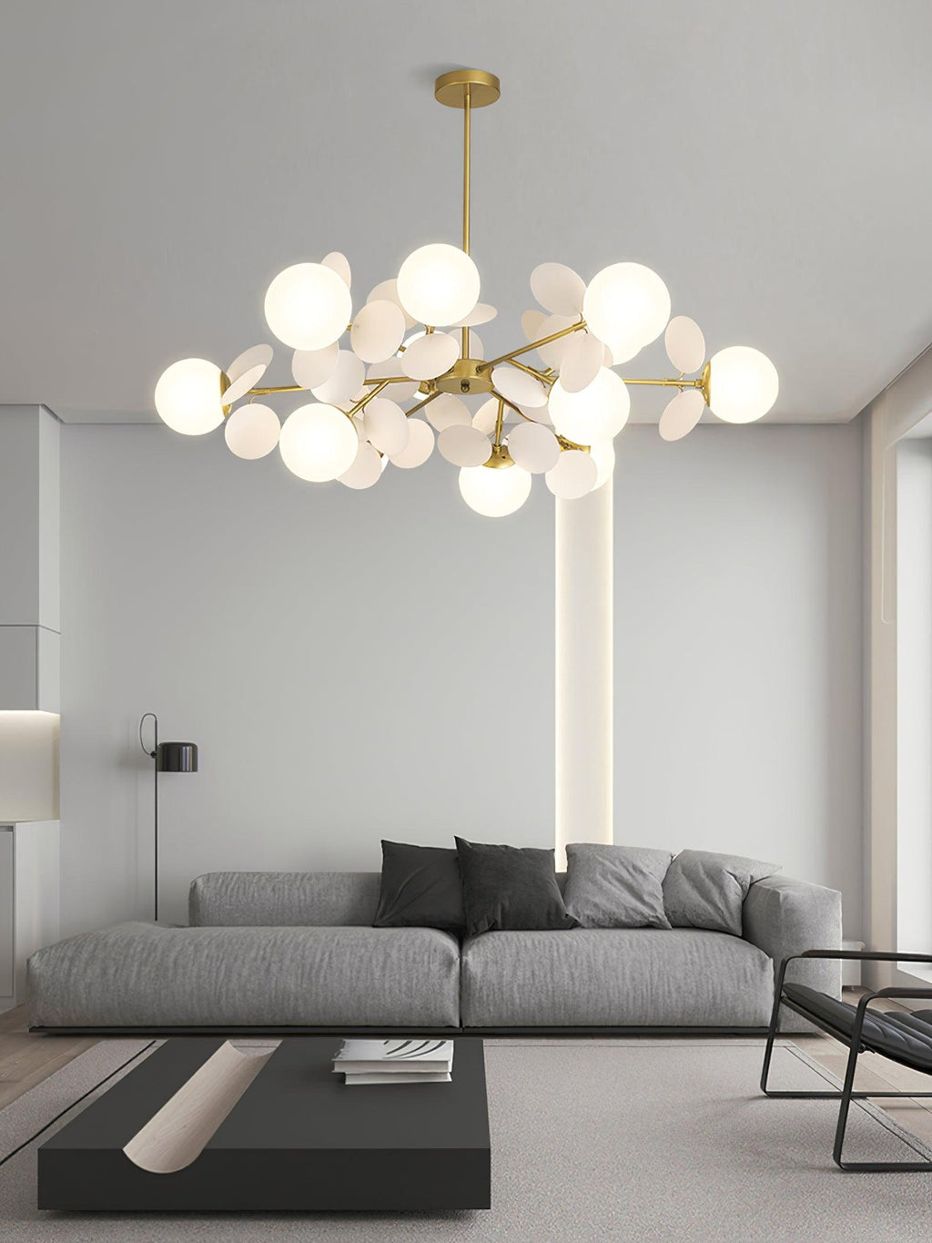 Lampadario Albero Bianco