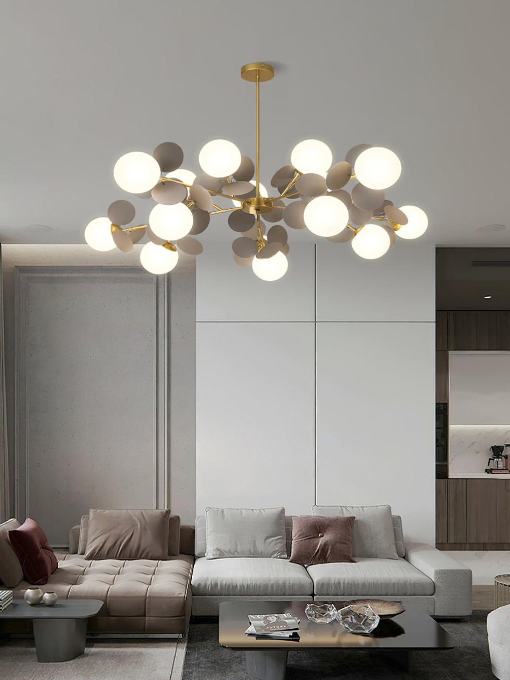 Lampadario Albero Bianco