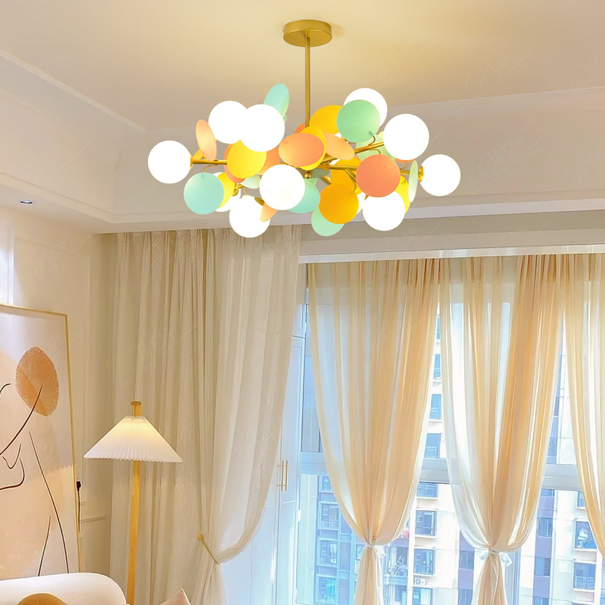 Lampadario Albero Bianco